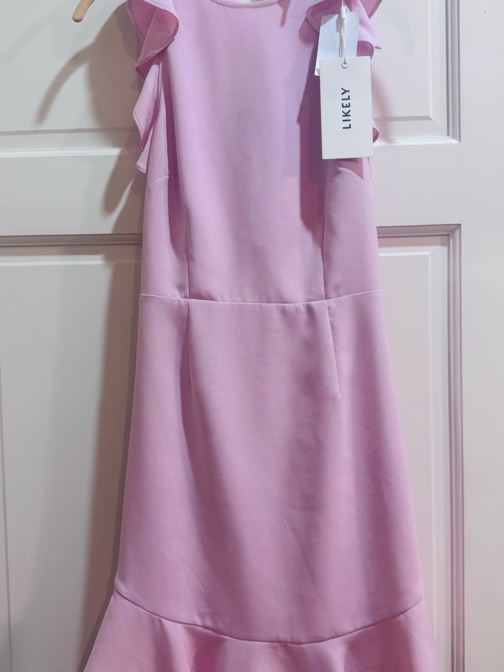 Likely Little Girls' Light Pink Ruffle Sleeve Formal Dress